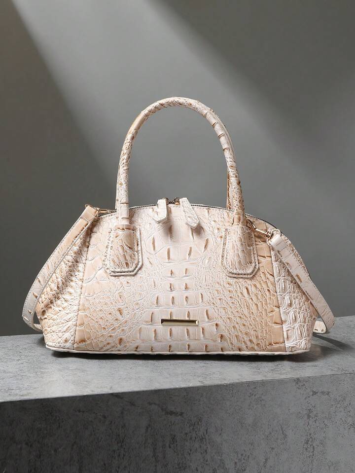 Crème Crocodile Bag