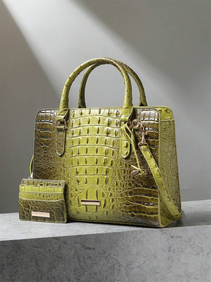 Pistachio Crocodile Bag