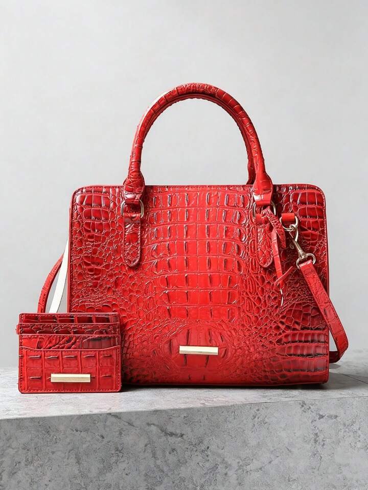 Ruby Red Crocodile Bag