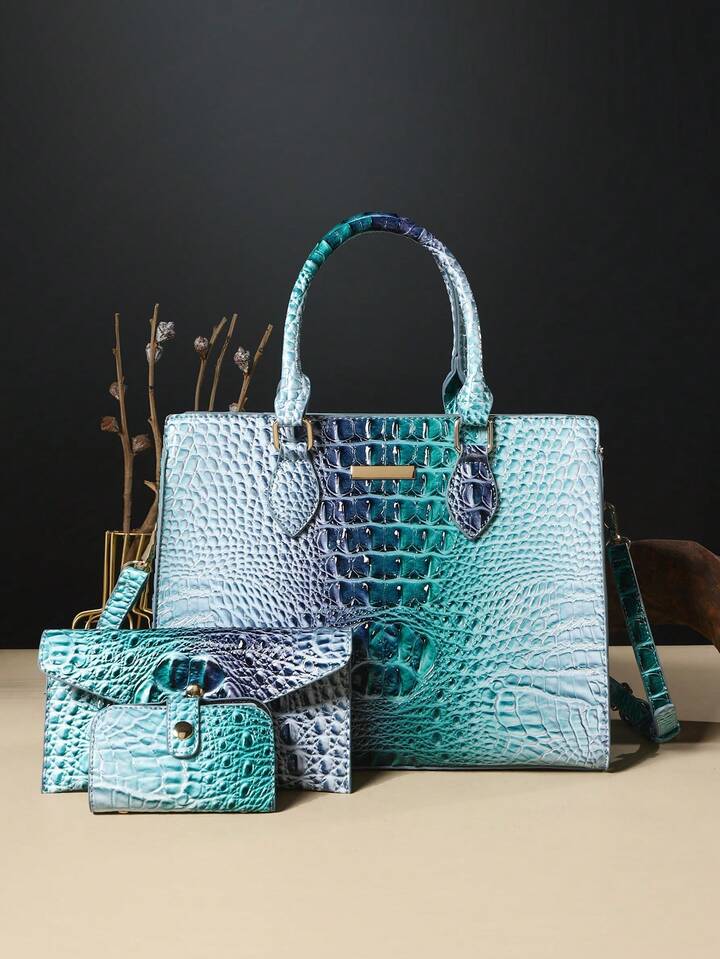 Aqua Lagoon Crocodile Bag Set