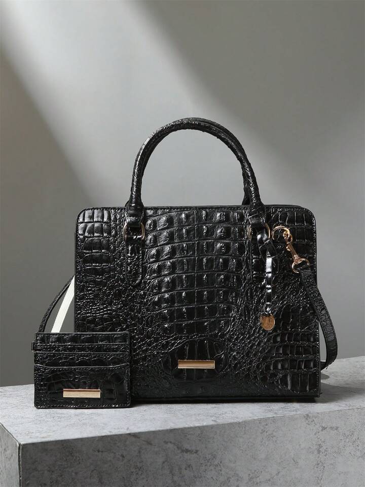 Onyx Crocodile Bag