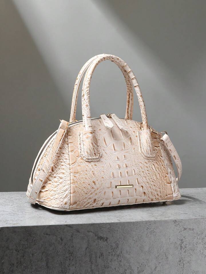 Crème Crocodile Bag