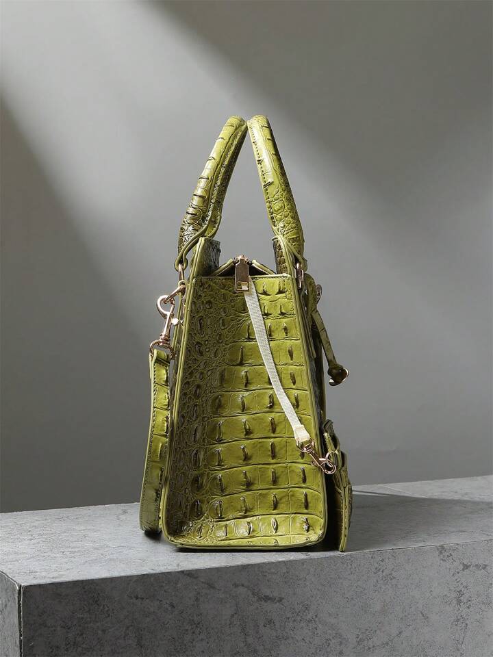 Pistachio Crocodile Bag