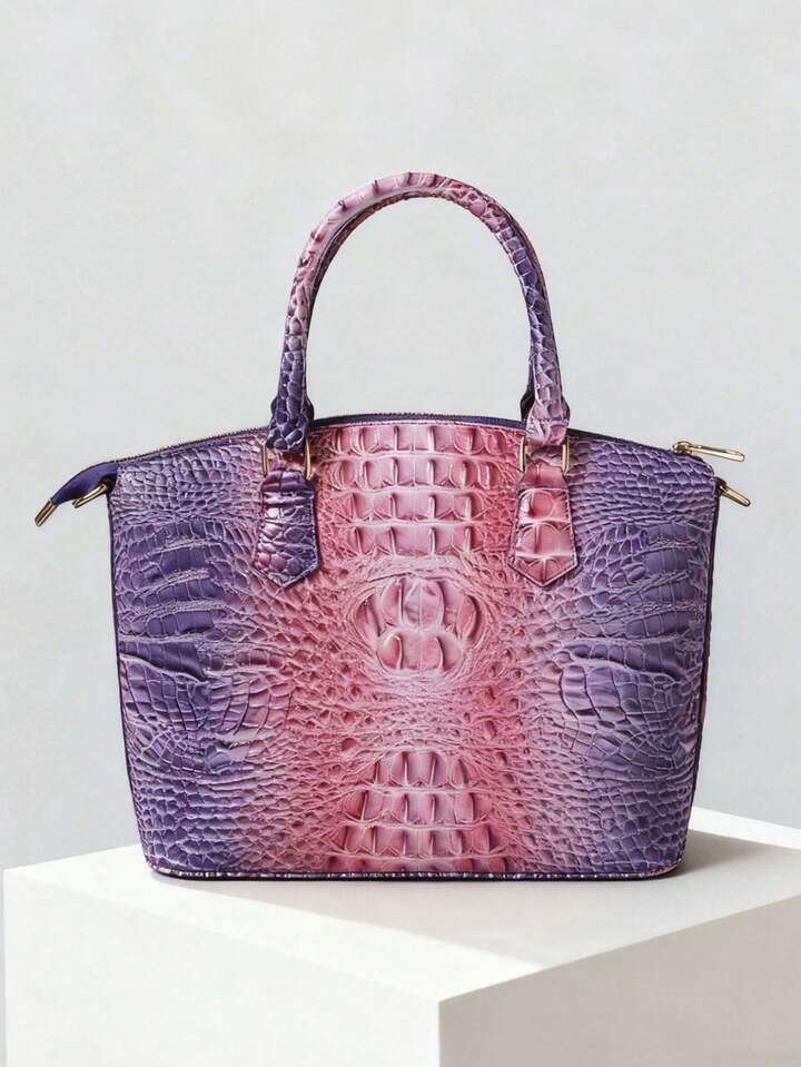Lavender Crocodile Bag