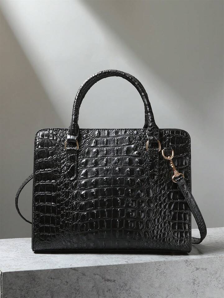 Onyx Crocodile Bag