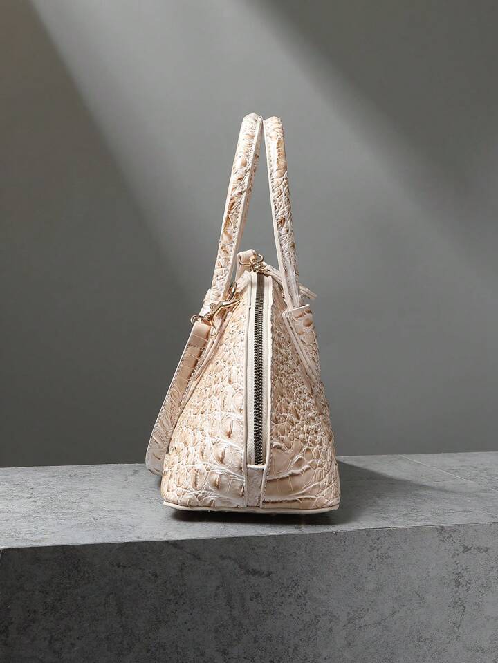 Crème Crocodile Bag