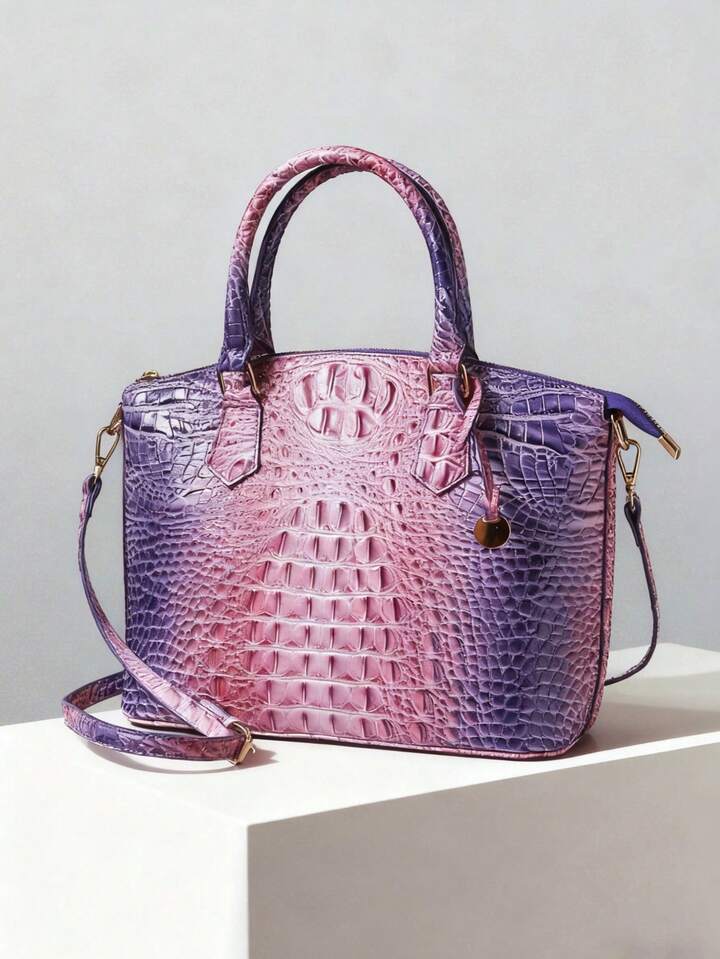Lavender Crocodile Bag