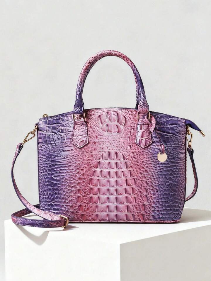 Lavender Crocodile Bag