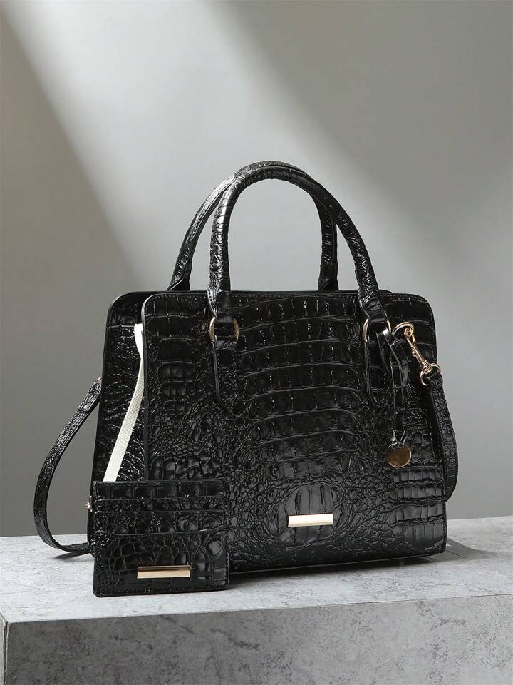 Onyx Crocodile Bag