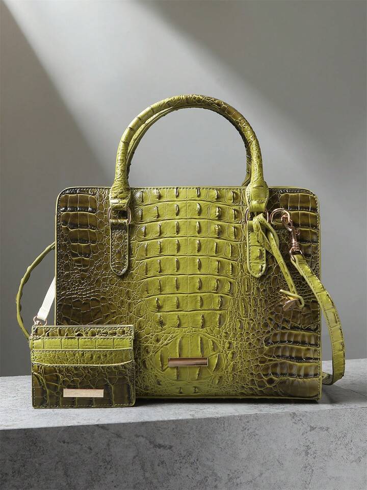 Pistachio Crocodile Bag