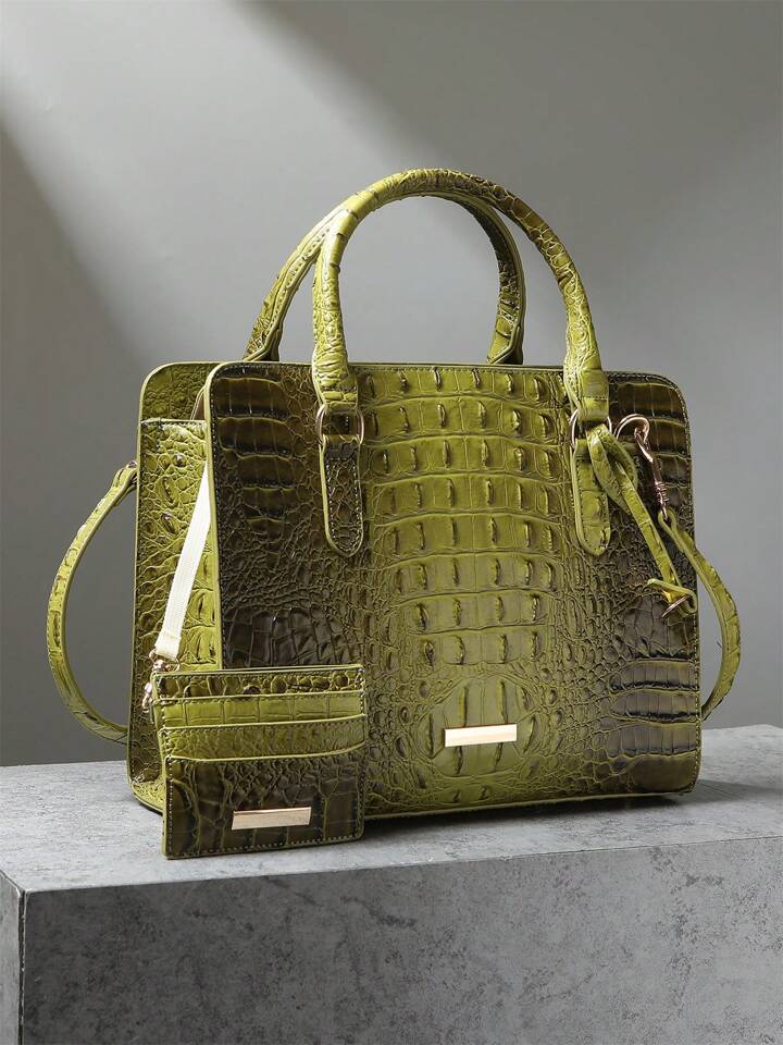 Pistachio Crocodile Bag
