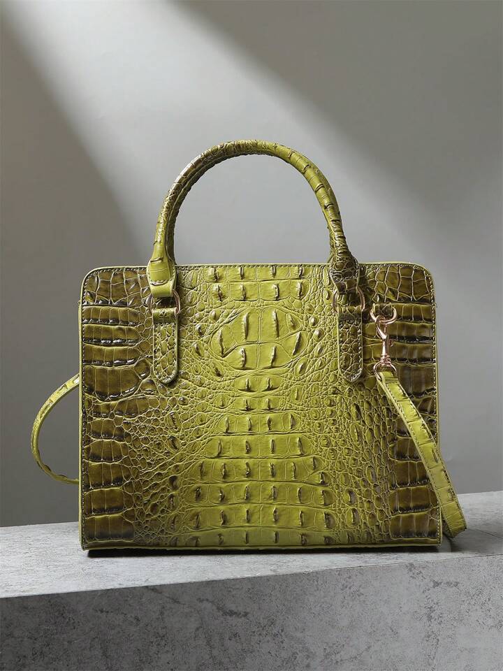 Pistachio Crocodile Bag