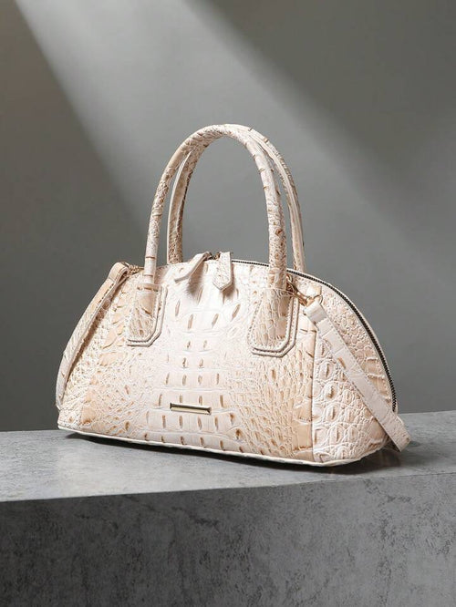 Crème Crocodile Bag