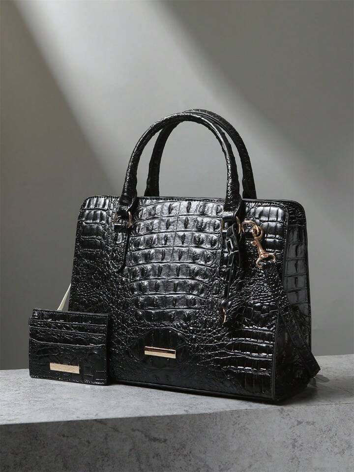 Onyx Crocodile Bag