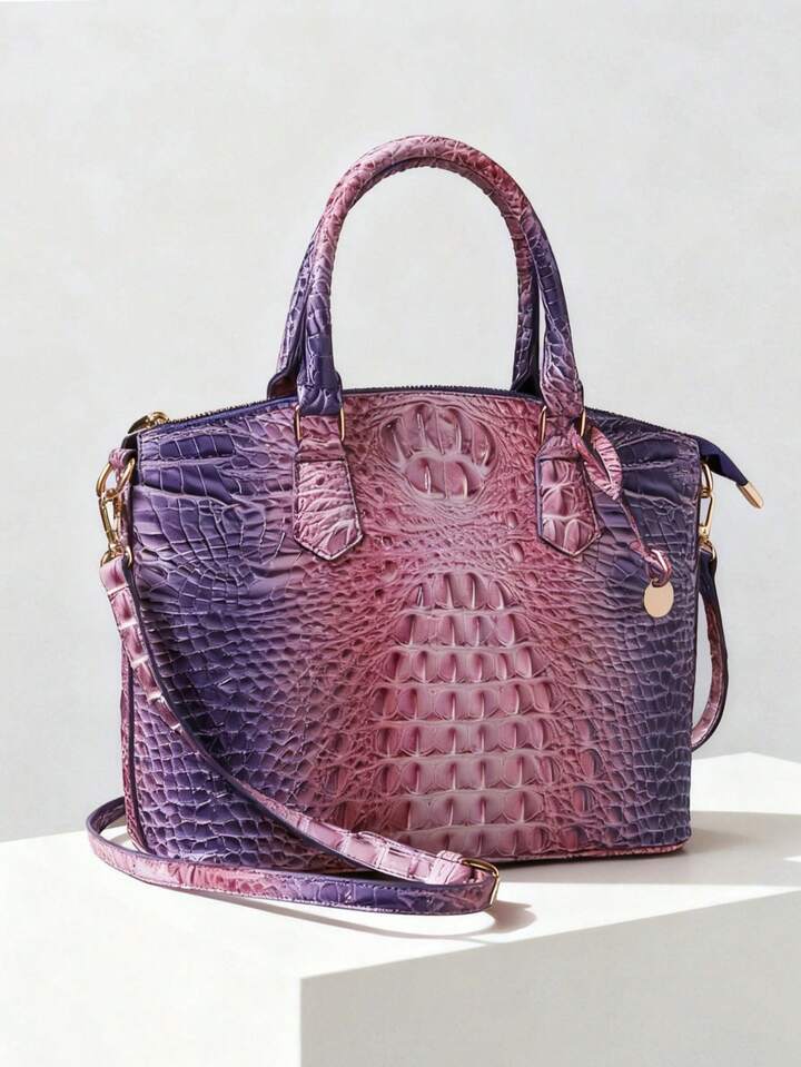 Lavender Crocodile Bag